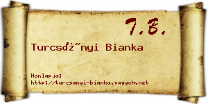 Turcsányi Bianka névjegykártya