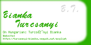 bianka turcsanyi business card